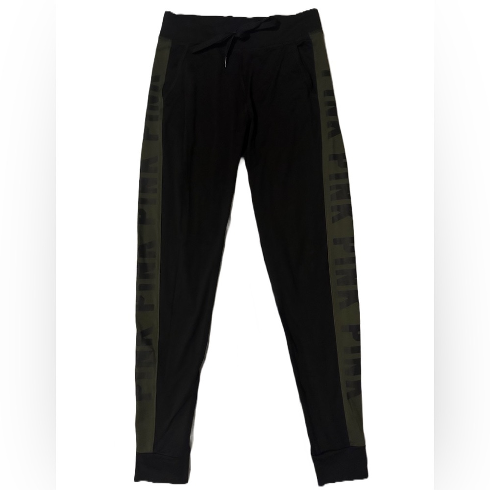PINK Victorias Secret Ultimate Yoga Jogger Pant Black and Green Size Extra Small